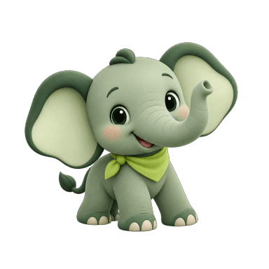 Tally's green elephant companion